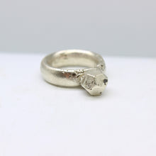 Load image into Gallery viewer, Silver “Crystal” Ring