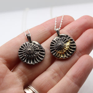 Silver Ammonite Necklace