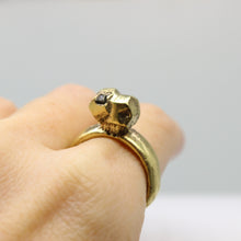 Load image into Gallery viewer, Brass “Crystal” &amp; Diamond Ring