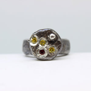 Citrine & Garnet Ring
