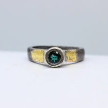 Load image into Gallery viewer, Emerald, Silver, &amp; Gold Ring