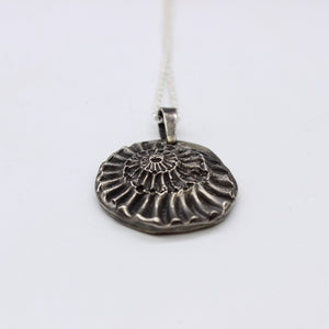 Silver Ammonite Necklace