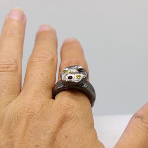 Citrine & Garnet Ring