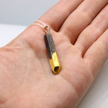Load image into Gallery viewer, Silver &amp; Gold “Crystal” Pendant