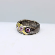 Load image into Gallery viewer, Pink Tourmaline, Gold, &amp; Silver Ring