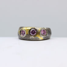 Load image into Gallery viewer, Pink Tourmaline, Gold, &amp; Silver Ring