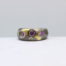 Load image into Gallery viewer, Pink Tourmaline, Gold, &amp; Silver Ring