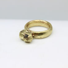 Load image into Gallery viewer, Brass “Crystal” &amp; Diamond Ring