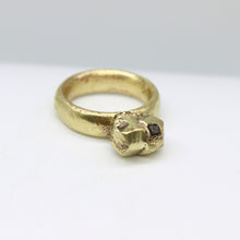 Load image into Gallery viewer, Brass “Crystal” &amp; Diamond Ring