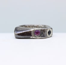 Load image into Gallery viewer, Pink Tourmaline &amp; Black Spinel Ring