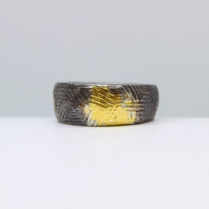 Silver & Gold Textured Ring